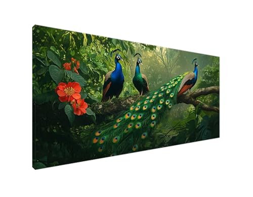 Pfau Diamond Painting Erwachsene Bilder, Diamond Painting Wald Diamond Painting Set mit Diamond Painting Zubehör, Crystal Art Basteln Erwachsene, Deko Wohnzimmer, DIY Geschenke Frauen 10x20cm Y2-7 von Yagagse