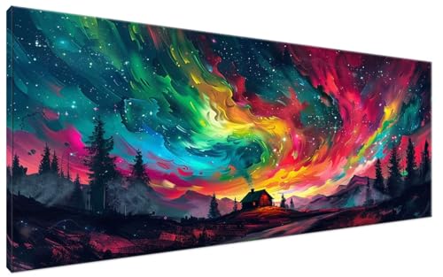 Sternenhimmel Malen Nach Zahlen Erwachsene Universum Malen Nach Zahlen XXL 90x180cm Komplettset ohne Rahmen DIY Bastelset Erwachsene Frauen Malen Nach Zahlen Leinwand Bild für Anfänger, Deko G3-234 von Yagagse