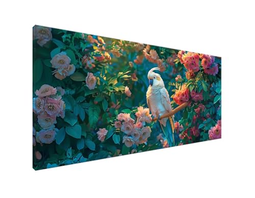 Vogel Diamond Painting Erwachsene Bilder, Diamond Painting Blume Diamond Painting Set mit Diamond Painting Zubehör, Crystal Art Basteln Erwachsene, Deko Wohnzimmer, Geschenke Frauen 30x60cm Y2-127 von Yagagse