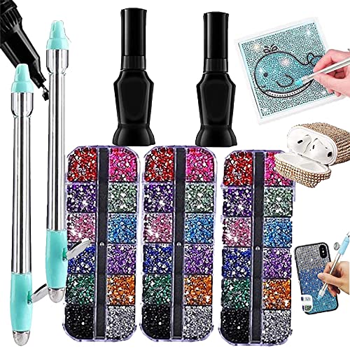 Diamant Stickstift, Kristalle Stickstift, Kristalle 12-Tool für Kunst und Handwerk, Blingal DIY Diamant-Stickstift, Diamant-Malstift, Stickerei-Zubehör-Set (2set) von Yagerod