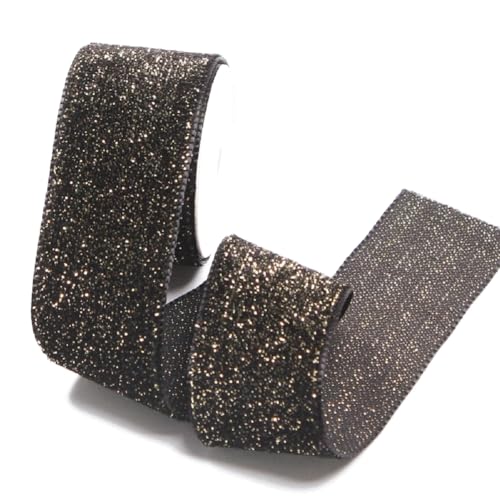 Yalulu 10 Yards Samtband Glitzer Samt Dekoband Schleifenband Schmuckband Geschenkband, Samt Festkantig Velvet Ribbon zum nähen Dekorieren (Schwarz) von Yalulu