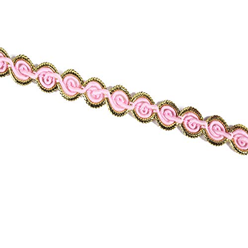 Yalulu 20 Meter Posamentenborte, Geflochten Zierband Borte aus Dekoband Zierband Geschenkband Spitzenborte Gimp Trim Kordelband Nähen Handwerk Hochzeit Deko (Rosa) von Yalulu