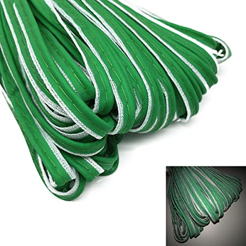 Yalulu 20 Meter Reflektierende Paspel-Streifen, Reflektierende Band zum Einfassung Paspelband für Kleidung, Taschen und Handtaschen (Grün) von Yalulu