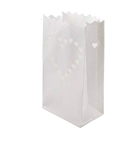 Yalulu 20 Stück Lichttüte Deko Licht Tüte Teelicht Kerze Taschen Candle Bags für Hochzeit Party Dekoration (#1) von Yalulu