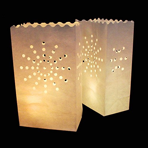 Yalulu 20 Stück Lichttüte Deko Licht Tüte Teelicht Kerze Taschen Candle Bags für Hochzeit Party Dekoration (#3) von Yalulu