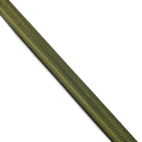 Yalulu 20 Yards Elastisch Paspelband Mit Kederschnur, Lippenkordel-Besatz Paspelband zum Nähen Für Gurtband, Kleidungsstück, Nähen, Trimmen, Polsterzubehör (Armeegrün) von Yalulu