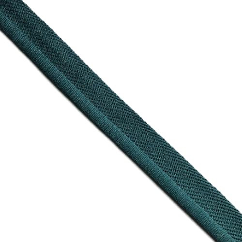 Yalulu 20 Yards Elastisch Paspelband Mit Kederschnur, Lippenkordel-Besatz Paspelband zum Nähen Für Gurtband, Kleidungsstück, Nähen, Trimmen, Polsterzubehör (Dunkelgrün) von Yalulu