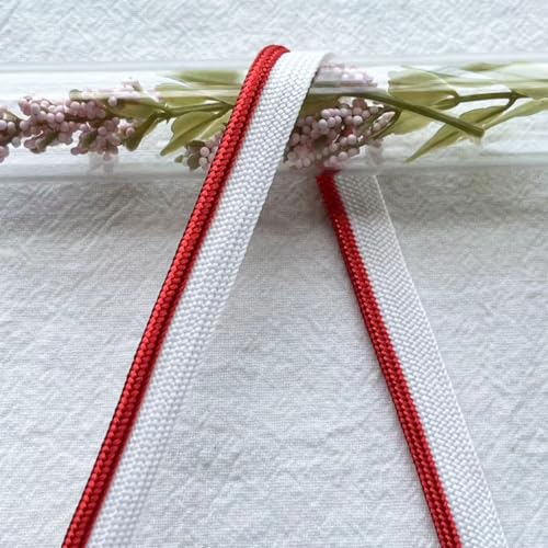 Yalulu 20 Yards Polyester Paspelband, 10mm breite Paspelband zum Nähen, Rand Nähen Band Bias Einfügen Piping Cord Seil für Tischdecken oder Kleidungsstücke (Rot) von Yalulu