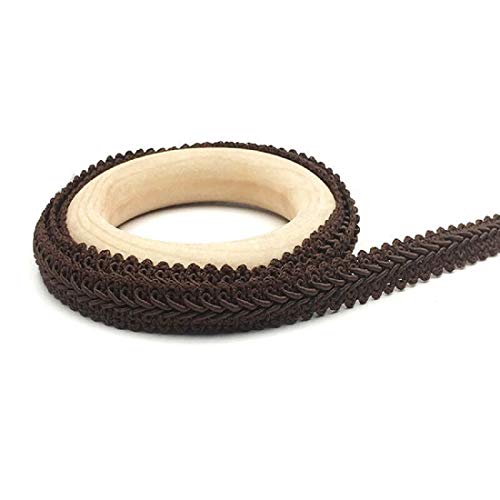 Yalulu 25 Meter Geflochten Zierband Borte aus Dekoband Zierband Geschenkband Spitzenborte Schnur Kordelband Nähen Handwerk Hochzeit Deko (Kaffee) von Yalulu