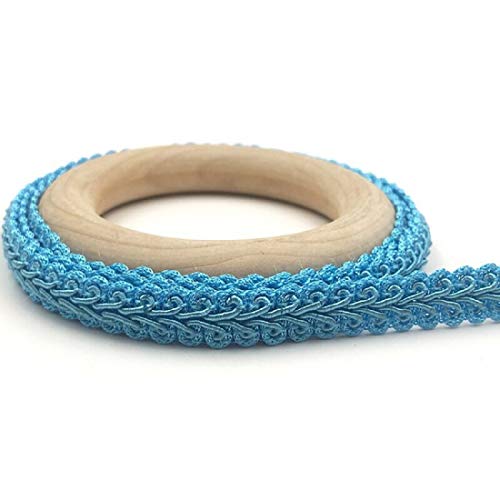 Yalulu 25 Meter Geflochten Zierband Borte aus Dekoband Zierband Geschenkband Spitzenborte Schnur Kordelband Nähen Handwerk Hochzeit Deko (Seeblau) von Yalulu