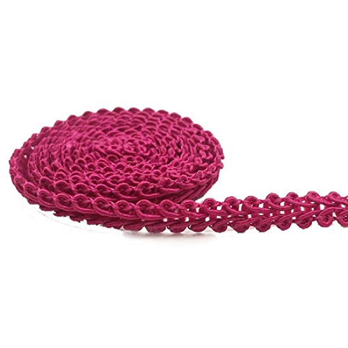 Yalulu 50 Meter Geflochten Drehkordel Borte aus Dekoband Zierband Geschenkband Spitzenborte Schnur Kordelband für Nähen Handwerk Hochzeit Kleidung Deko (Rose Red) von Yalulu