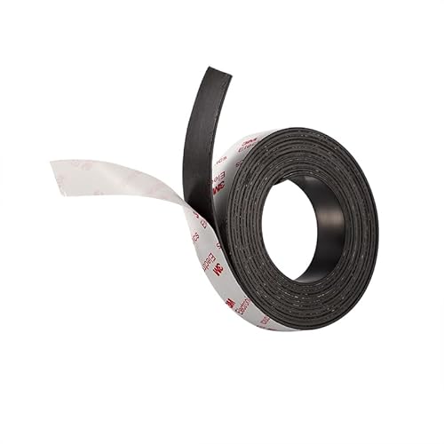 Yamsop Magnetisches Klebeband, 2,5 cm x 3 m, flexible Magnetstreifen mit 3M-Kleberückseite, Magnetbandrolle von Yamsop