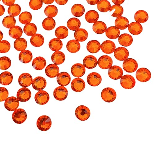 yantuo SS12 orangefarbene Glas-Diamant-Strasssteine – 4320 Stück Hyazinthen-Strasssteine mit flacher Rückseite für Becher, Schuhe, Kleidung, Accessoires von YanTuo