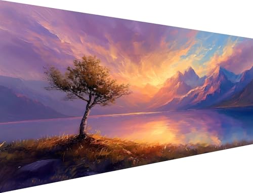 Malen Nach Zahlen Erwachsene, Landschaft Malen Nach Zahlen Baum Malen Nach Zahlen DIY Leinwand Handgemalt öLgemäLde Kit,Mit Pinseln und Acrylfarbe für Haus Dekor Geschenke (Ohne Rahmen) 30X60cm XH-860 von Yanefaei