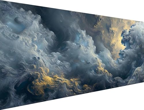 Malen Nach Zahlen Erwachsene Abstrakt Malen Nach Zahlen Wolken Malen Nach Zahlen Leinwand,DIY Handgemalt öLgemäLde Kit,Mit Pinseln und Acrylfarbe,für Haus Dekor Geschenke (Ohne Rahmen) 55x110cm XH-244 von Yanefaei