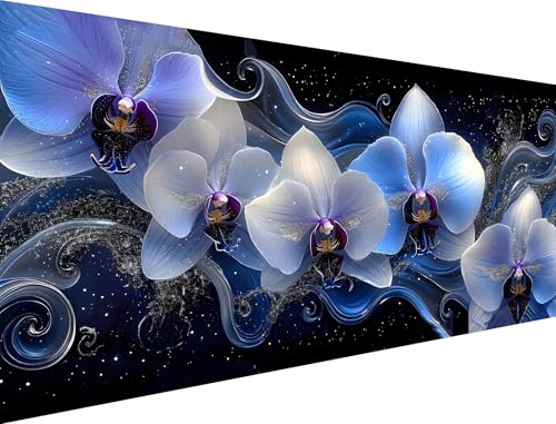 Malen Nach Zahlen Erwachsene Anlage Malen Nach Zahlen Orchidee Malen Nach Zahlen Leinwand,DIY Handgemalt öLgemäLde Kit,Mit Pinseln und Acrylfarbe,für Haus Dekor Geschenke (Ohne Rahmen) 60x110cm XH-320 von Yanefaei