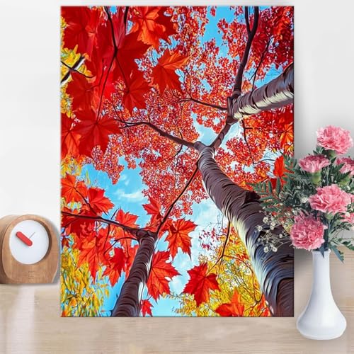 Malen Nach Zahlen Erwachsene Baum, Ahornblatt Malen Nach Zahlen 50x70cm Paint by Numbers DIY Handgemalt Ölgemälde Kit Mit 3 - Pinseln und Acrylfarbe Knitterfreie Leinwand für Wanddeko Geschenk W1-862 Malen Nach Zahlen Erwachsene Baum, Ahornblatt Malen Nach Zahlen 50x70cm Paint by Numbers DIY Handgemalt Ölgemälde Kit Mit 3 - Pinseln und Acrylfarbe Knitterfreie Leinwand für Wanddeko Geschenk W1-862 von Yanefaei