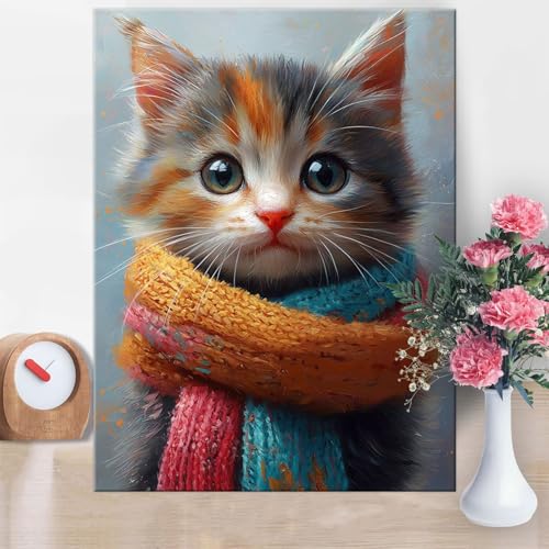 Malen Nach Zahlen Erwachsene Katze, Malen Nach Zahlen Abstrakt Paint by Numbers DIY Handgemalt Ölgemälde Kit Mit Pinseln und Acrylfarbe Knitterfreie Leinwand für Wanddeko Frau Geschenk 60x90cm W1-917 Malen Nach Zahlen Erwachsene Katze, Malen Nach Zahlen Abstrakt Paint by Numbers DIY Handgemalt Ölgemälde Kit Mit Pinseln und Acrylfarbe Knitterfreie Leinwand für Wanddeko Frau Geschenk 60x90cm W1-917 von Yanefaei
