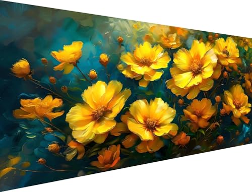 Malen Nach Zahlen Erwachsene Knospe Malen Nach Zahlen Blume Malen Nach Zahlen Leinwand,DIY Handgemalt öLgemäLde Kit,Mit Pinseln und Acrylfarbe für Haus Dekor Geschenke (Ohne Rahmen) 80x160cm XH-222 von Yanefaei