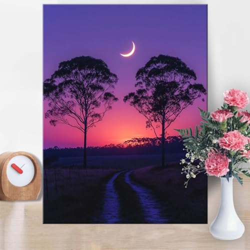 Malen Nach Zahlen Erwachsene Mond, Baum Malen Nach Zahlen 60x90cm Paint by Numbers DIY Handgemalt Ölgemälde Kit Mit Pinseln und Acrylfarbe Knitterfreie Leinwand Kit für Wanddeko Frau Geschenk W1-866 Malen Nach Zahlen Erwachsene Mond, Baum Malen Nach Zahlen 60x90cm Paint by Numbers DIY Handgemalt Ölgemälde Kit Mit Pinseln und Acrylfarbe Knitterfreie Leinwand Kit für Wanddeko Frau Geschenk W1-866 von Yanefaei