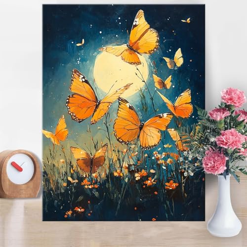 Malen Nach Zahlen Erwachsene Mond, Malen Nach Zahlen Schmetterling Paint by Numbers DIY Handgemalt Ölgemälde Kit Mit Pinseln und Acrylfarbe Knitterfreie Leinwand für Wanddeko Geschenk 60x80cm W1-865 Malen Nach Zahlen Erwachsene Mond, Malen Nach Zahlen Schmetterling Paint by Numbers DIY Handgemalt Ölgemälde Kit Mit Pinseln und Acrylfarbe Knitterfreie Leinwand für Wanddeko Geschenk 60x80cm W1-865 von Yanefaei