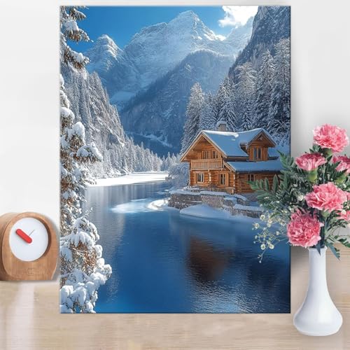 Malen Nach Zahlen Erwachsene Winter, See Malen Nach Zahlen 60x80cm Paint by Numbers DIY Handgemalt Ölgemälde Kit Mit 3 - Pinseln und Acrylfarbe Knitterfreie Leinwand für Wanddeko Frau Geschenk W1-860 Malen Nach Zahlen Erwachsene Winter, See Malen Nach Zahlen 60x80cm Paint by Numbers DIY Handgemalt Ölgemälde Kit Mit 3 - Pinseln und Acrylfarbe Knitterfreie Leinwand für Wanddeko Frau Geschenk W1-860 von Yanefaei