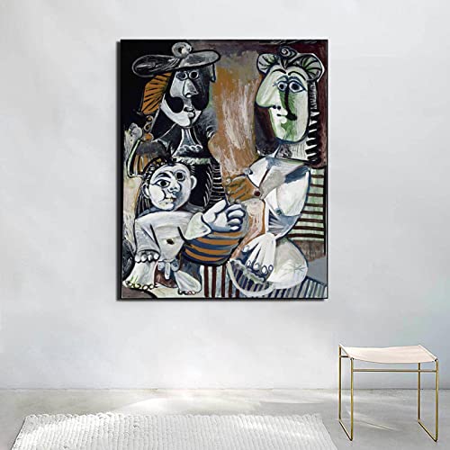 Pablo Picasso Familie Malerei Leinwand Poster Drucke Marmor Abstrakte Wandkunst Malerei Dekoratives Bild Heimtextilien 30x40CM Rahmenlos von Yangld