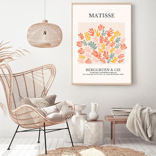 Yangld Abstrakte Drucke auf Leinwand, nordische Wandkunst, Matisse-Leinwandgemälde, Blumenmarkt, Poster für Wohnzimmer, Heimdekoration, 60 x 80 cm, rahmenlos von Yangld