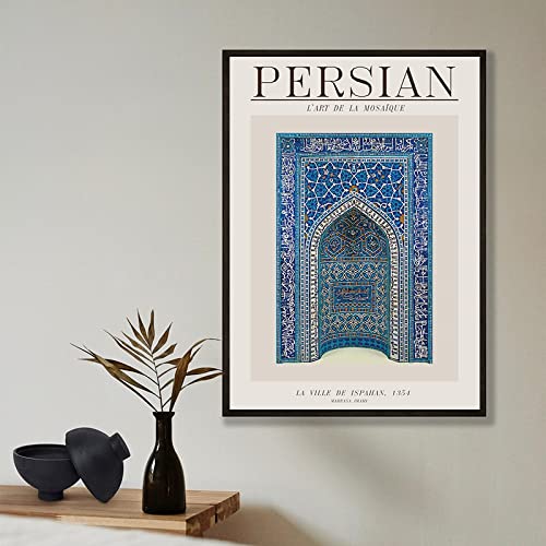 Yangld Leinwand Malerei Traditionelle Persische Poster Islamische Mosaik Kunstdrucke Wandbilder Wohnzimmer Wohnkultur 50x70 cm Rahmenlos von Yangld