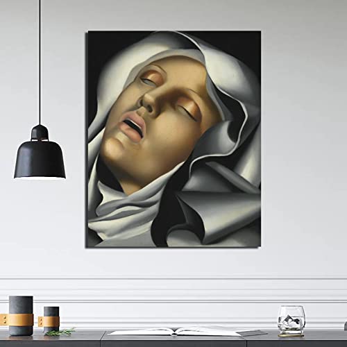 Yangld Tamara de Lempicka Leinwand Gemälde Drucken Wohnzimmer Dekoration Moderne Wandkunst Ölgemälde Poster Bilder 60x80 cm Rahmenlos von Yangld