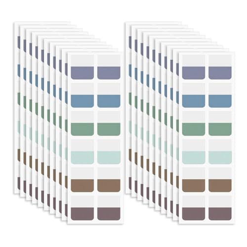 Yangyou Mehrfarbige Selbstklebende Buchregisterkarten, 1 X 1,1, Beschreibbare Seitenregisterkarten, Transparent für Notizbücher, Dateien von Yangyou