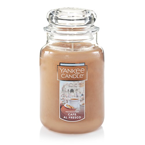 Yankee Candle Großes Glas Café al Fresco, Paraffinwachs, hautfarben, Classic Large Jar von Yankee Candle