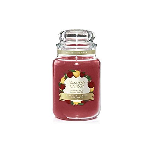 Yankee Candle Spiced Apple 19 Yce Kerze im Glas, Kerzenwachs, rot, Large von Yankee Candle