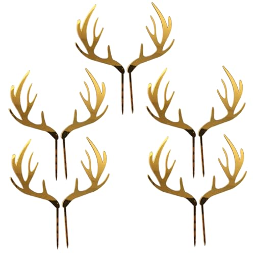 5pcs Hirschkuchen -Topper, Geweih Cupcake Topper, Weihnachtsdekorationen für Babyparty, Hochzeit, Jagd, Geburtstagsfeier, Hirsch -Cupcake - 5pcs Hirschkuchen -Topper, Geweih Cupcake Topper, Weihnachtsdekorationen für Babyparty, Hochzeit, Jagd, Geburtstagsfeier, Hirsch -Cupcake - von Yaoliucp