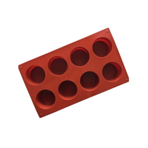 8 Hohlraum Runde Zylindersäule Silikon handgefertigt Seife Formform Muffin Cup Cupcake Silikon Mousse Kuchen Diy Formhandwerk Kunststangen Seifenformen zufällige Farbe, Bastelkunststangenseifenformen von Yaoliucp