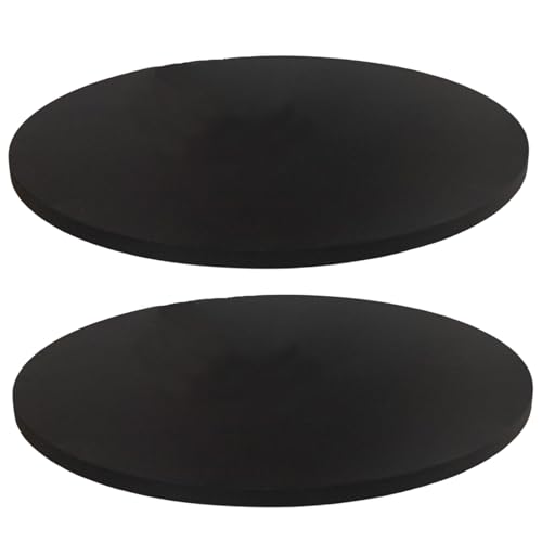 Runde Tischdecke 2 PCS 31, 5 Zoll Minimalist Black Rund Tischtuch mit elastischen Waschablenken wiederverwendbarer Polyester -Tischabdeckung zum Essen, Ende, Cocktail -Stoff von Yaoliucp