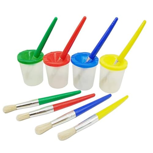 Verschiedene farbige Farbbecher Pinsel Pinselfarbe Farbe Mischung Tasse verschüttete Graffiti DIY Malerei Pinsel Pinsel Tassen 8pcs, Verschiedene Farbbecher Pinsel von Yaoliucp