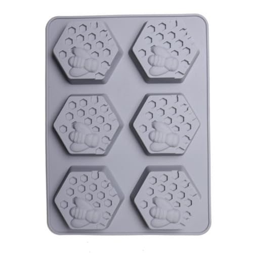 Wabe Seife Schimmel Silikon 3d Hexagon DIY 6 Hohlräume hausgemachte Honigbienenkuchen Dekorieren Formen für Kuchen Eiswürfel von Yaoliucp