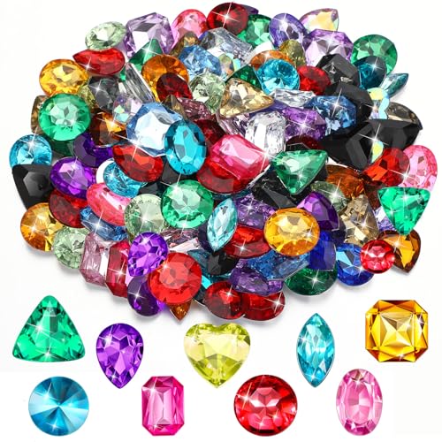 150 Stück Piratenschatz Diamanten Acryl Edelsteine für Kinder Acryl Diamanten Bunt Piratenschatz Mitgebsel Münzen Kinder Diamanten Deko für Piraten-Party, Tischdekorationen, 10 von Yaomiao