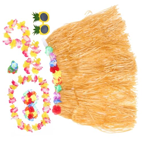 Yardenfun 1 Set Hawaiianische Hula Luau Sonnenbrille Hawaiianische Luau Partydekorationen Hawaiianischer Grasrock Luau Partygeschenk Hawaiianische Dekorationen Für Partys Für von Yardenfun