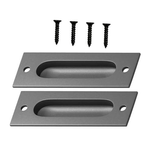 Yardenfun 2 Sätze Scheunentorgriff ausstecher rentier inoxlm schranktürgriff cabinet pull handles Edelstahlgriff Türschnalle Taschentürgriff Schiebetür ziehen Möbelgriff 201 Edelstahl Black von Yardenfun