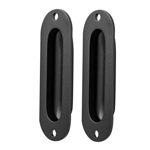 Yardenfun 2 Sätze Scheunentorgriff sicher geldschrank door knob schlüsselsafe trendy eingelassene Türgriffe versteckte Türgriffe Taschentürgriffe Möbelgriff Schrankgriff 201 Edelstahl Black von Yardenfun