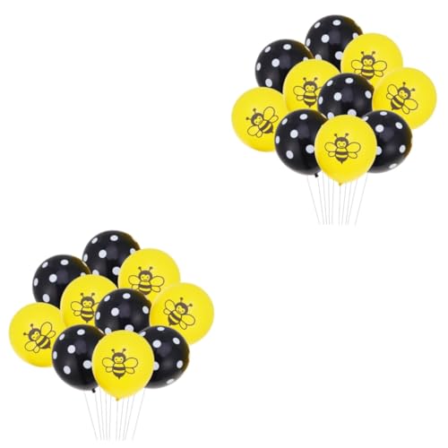 Yardenfun 20 Stück 12 Latexballons Partyballons Bienen Dekorationen Partydekorationen Tierballons Luftballons Für Die Babyparty Gelbe Bienenballons Bienenanzug Für Kinder Ballons von Yardenfun