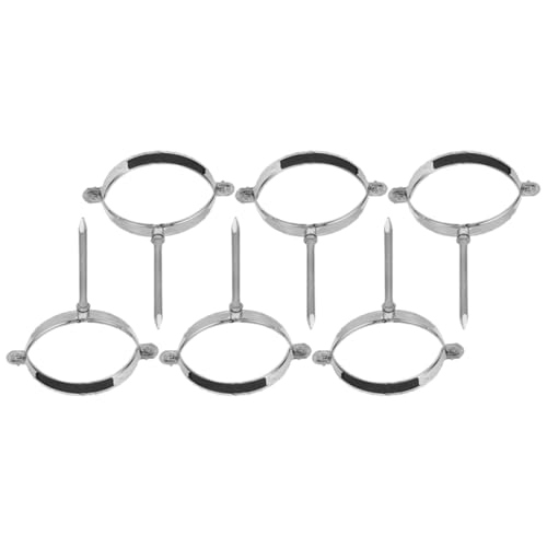 Yardenfun 6 Stück Edelstahl-kaminrohr-montageklammern, Ofenabgas-montageklammern, Ofenrohr-stützklammer, Kamin-abluftrohr-halterung von Yardenfun