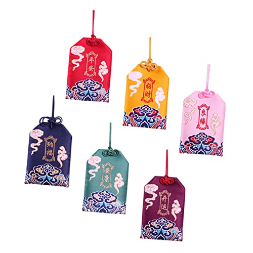 Yardenfun 6St Segen Tasche japanische Omamori Japanisches -Dekore japanische Amuletttasche japanische säckchen gürteltasche zartes Auto- -Taschen Stoff von Yardenfun