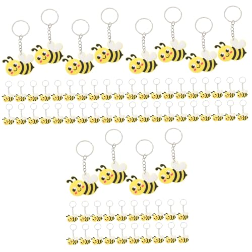 Yardenfun 72 Stk Biene Schlüsselanhänger Aufkleber PVC-Cartoon-Bienen-Schlüsselanhänger bienen bienen zubehör charm anhänger für kinder Gastgeschenke Geldbeutel-Dekore von Yardenfun