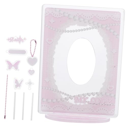 Yardenfun Bilderrahmen Fotohalter Ständer Perfekt Photocards Karten Fotos Dekorativer Kartenhalter Schreibtisch Regal Transparent von Yardenfun