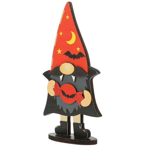 Yardenfun Halloween-Gnom Tischdekoration Süßes oder Saures Tischdecke Halloween-Schmuck Zeichen Halloween Figuren Halloween-Figuren Tafelaufsatz für Halloween Halloween-Holztischschilder von Yardenfun