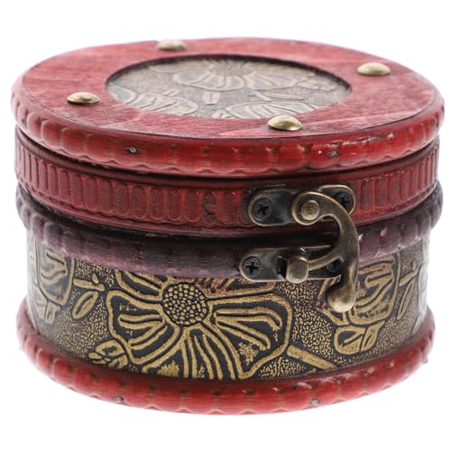 Yardenfun Holz Schmuckkästchen Rund Vintage Schmuckaufbewahrung für Ringe Ohrringe Handliche Truhe mit Deckel Sortierbox für Schmuck Kleinteile Yardenfun Holz Schmuckkästchen Rund Vintage Schmuckaufbewahrung für Ringe Ohrringe Handliche Truhe mit Deckel Sortierbox für Schmuck Kleinteile von Yardenfun