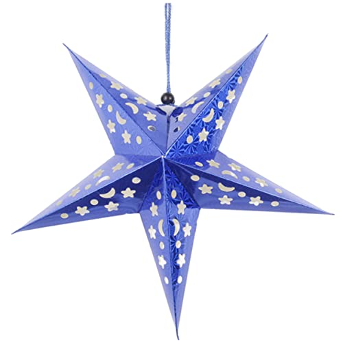 Yardenfun Weihnachtsdekoration Aus Papier 45 cm Pentagramm-Stern Zum Aufhängen Für Party-Dekorationen Zu Hause von Yardenfun